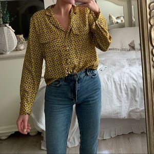 70’s Style Button Up Blouse